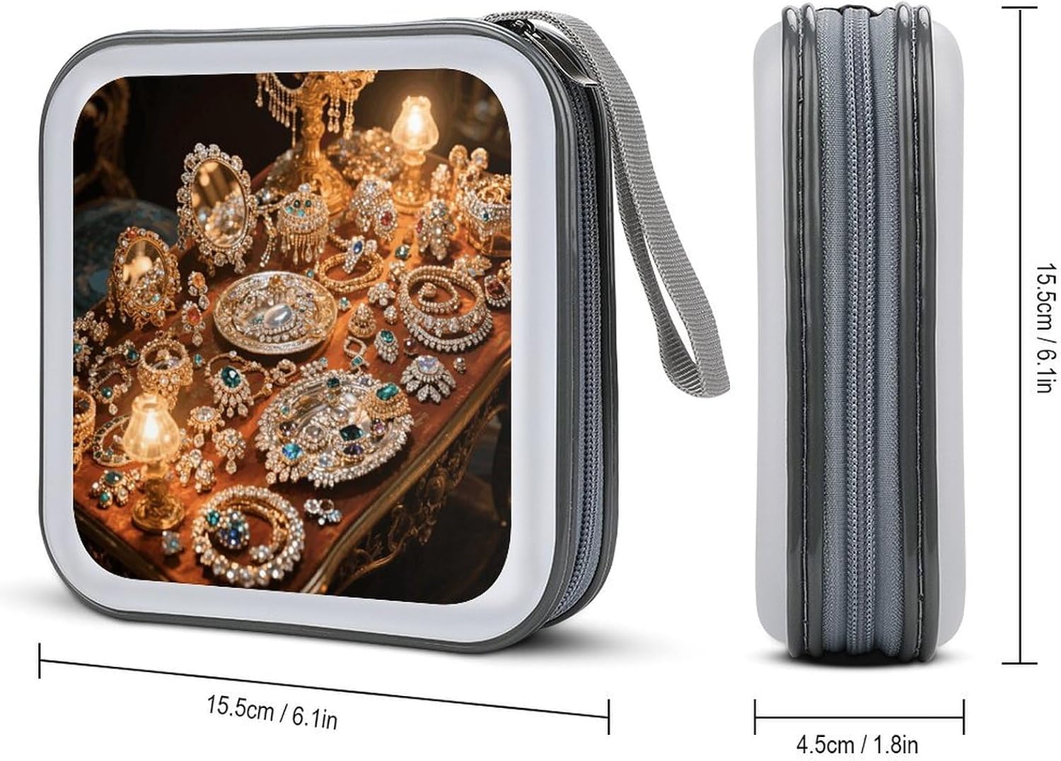 40 Capacity Hard Plastic CD DVD Disc Case Storage Binder Wallet image 2