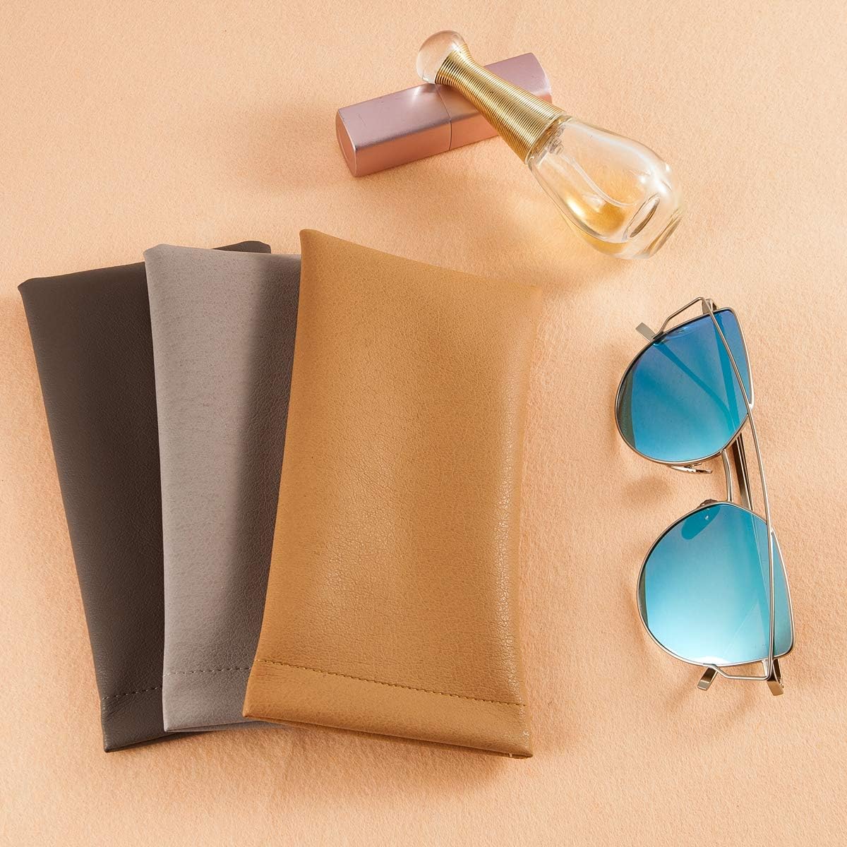 TRIUMPH VISION Eyeglass Case Glasses Case Soft Sunglass Pouch Sleeve 3 Pack image 5