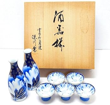 Amazon.co.jp: 深川製磁 牡丹金ミル 酒器揃い 有田焼 徳利 お猪口