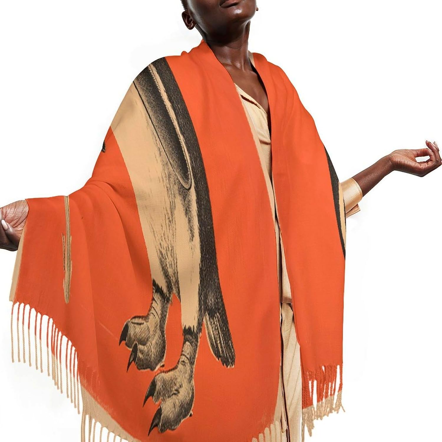 A Flower And Penguin Scarf for Women Men Soft Warm Fashion Blanket Scarves Classic Cashmere Feel Scarf Long Shawl Large Scarves Cold Weather Thick Blanket Scarfs
