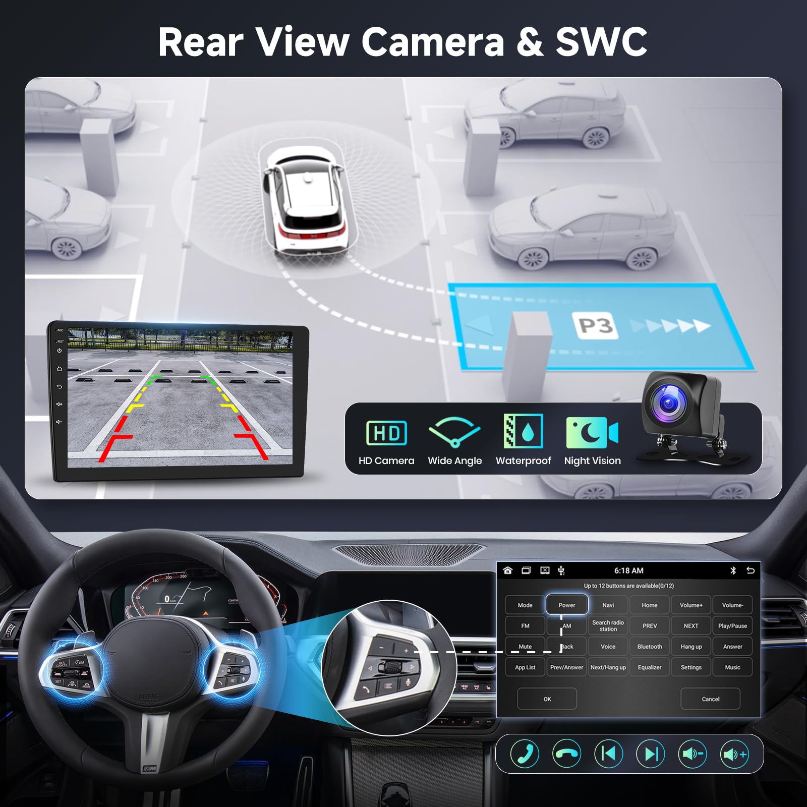 6G+128G Autoradio per Fiat 500X 2014-2020 8-Core Android Radio Bluetooth GPS, Hodozzy per Fiat 2 Din 9 Pollici Touchscreen Stereo CarPlay Wireless Android Auto, WiFi Navigatore DSP, FM RDS Telecamera