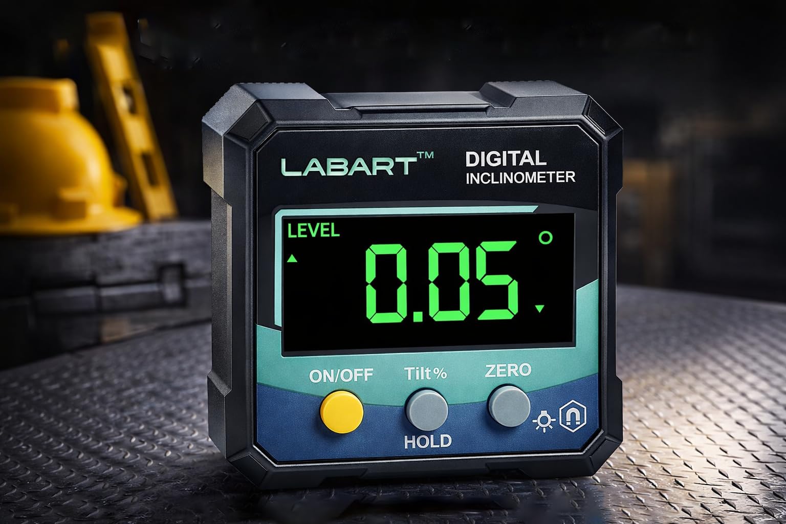 Mini Digital Protractor with Magnetic Base Inclinometer Compact Angle Finder Portable Angular Measurer Digital Meter