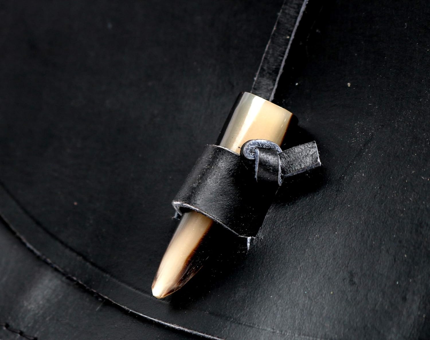 Mythrojan Leather Belt Pouch Viking Leather Purse Vintage Waist Bag Medieval Renaissance LARP Bag Cosplay Costume Accessory for Reenactments, Medieval Events - Black, 9.6” × 6.5” - Image 5