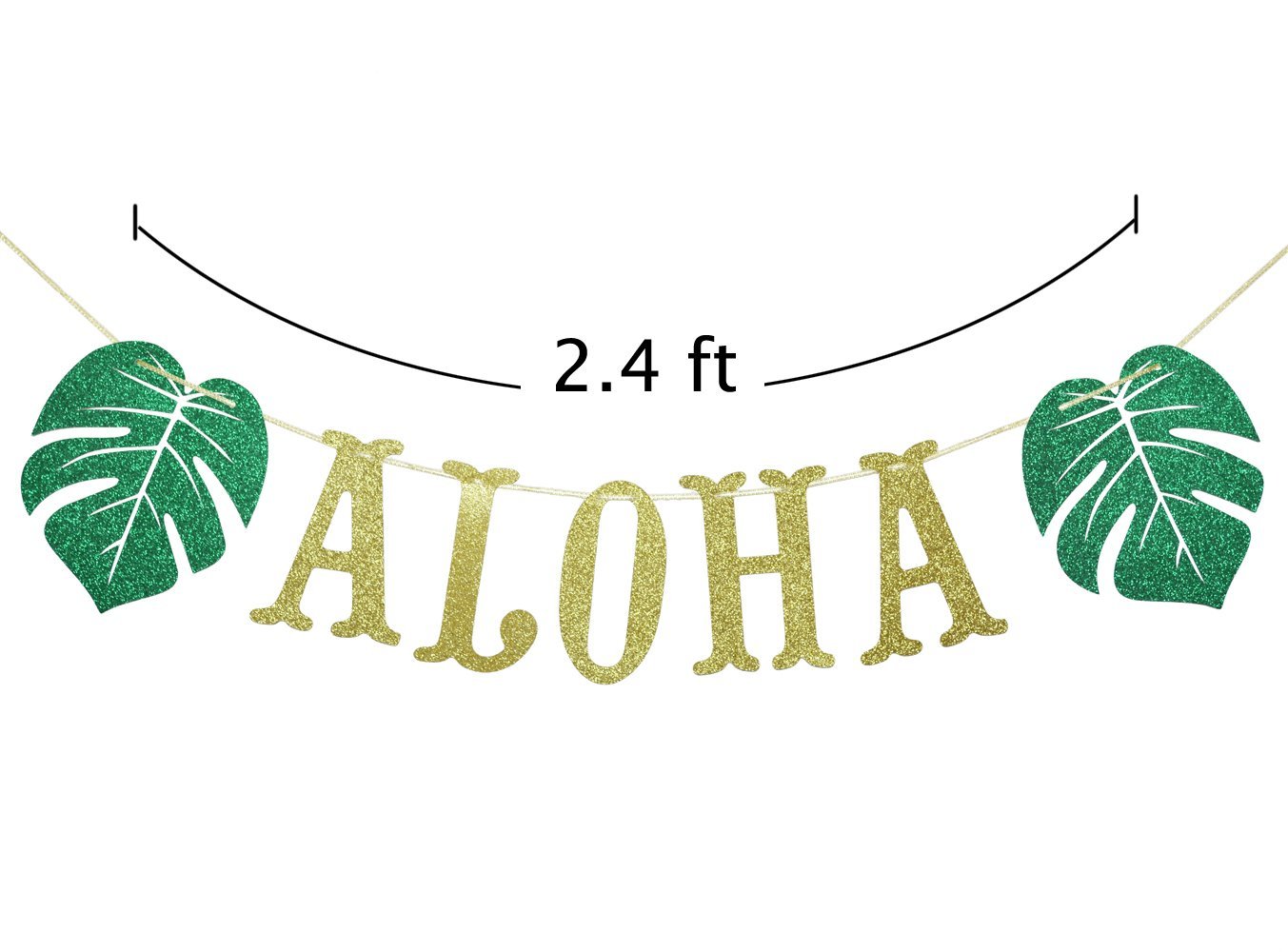 Facudro Hawaii-Party-Deko – Palmenblatt-Girlanden, 3-teilig, Je 90x180 Cm