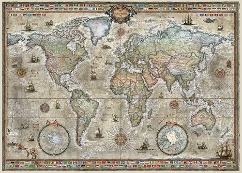 Vista 4 de Heye HY29871 Puzzles-Map Art, 1000 Pc-Retro World