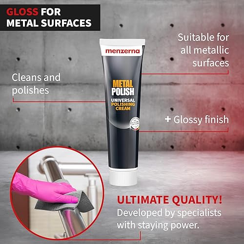 Miniatura 3 de Menzerna Esmalte de metal para automóviles y artículos del hogar, limpia y pule - Actúa como acero inoxidable, joyería de plata, latón y pulido de