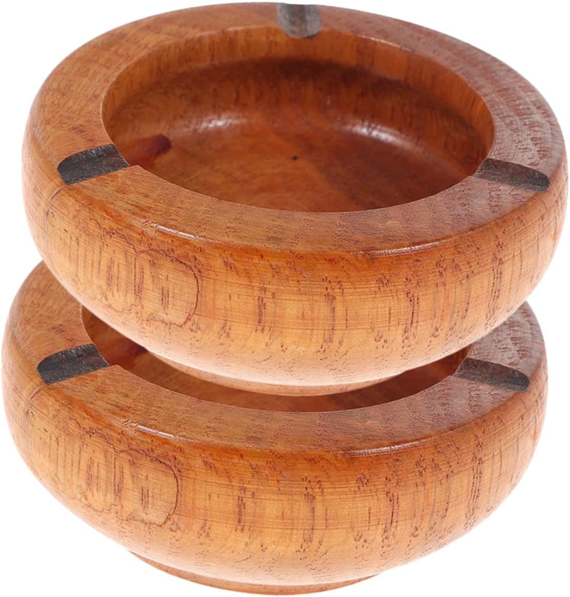 Unique Pipe Ashtray Mini Round Wood Ashtray Indoor Outdoor Decor for Home Random Color