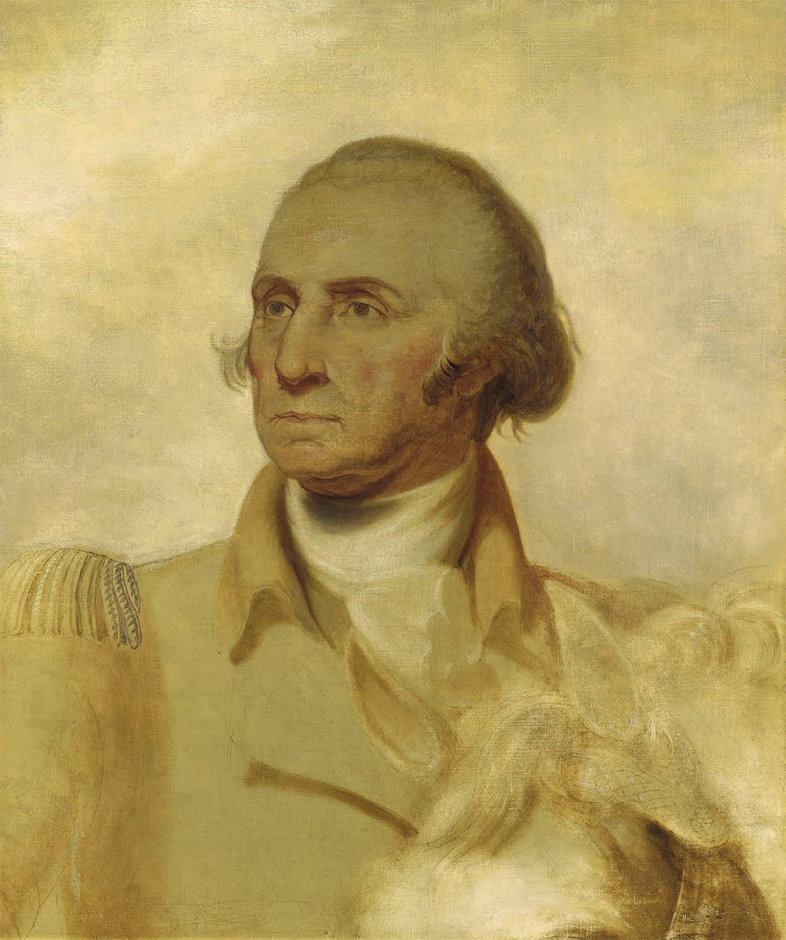 SERENDIPITP Abstract Painting Mural Print Picture Wall Decor Painting Sketch for a Portrait of George Washington by Rembrandt Peale Vintage Wall Artwork for Home Decor 60x90cm