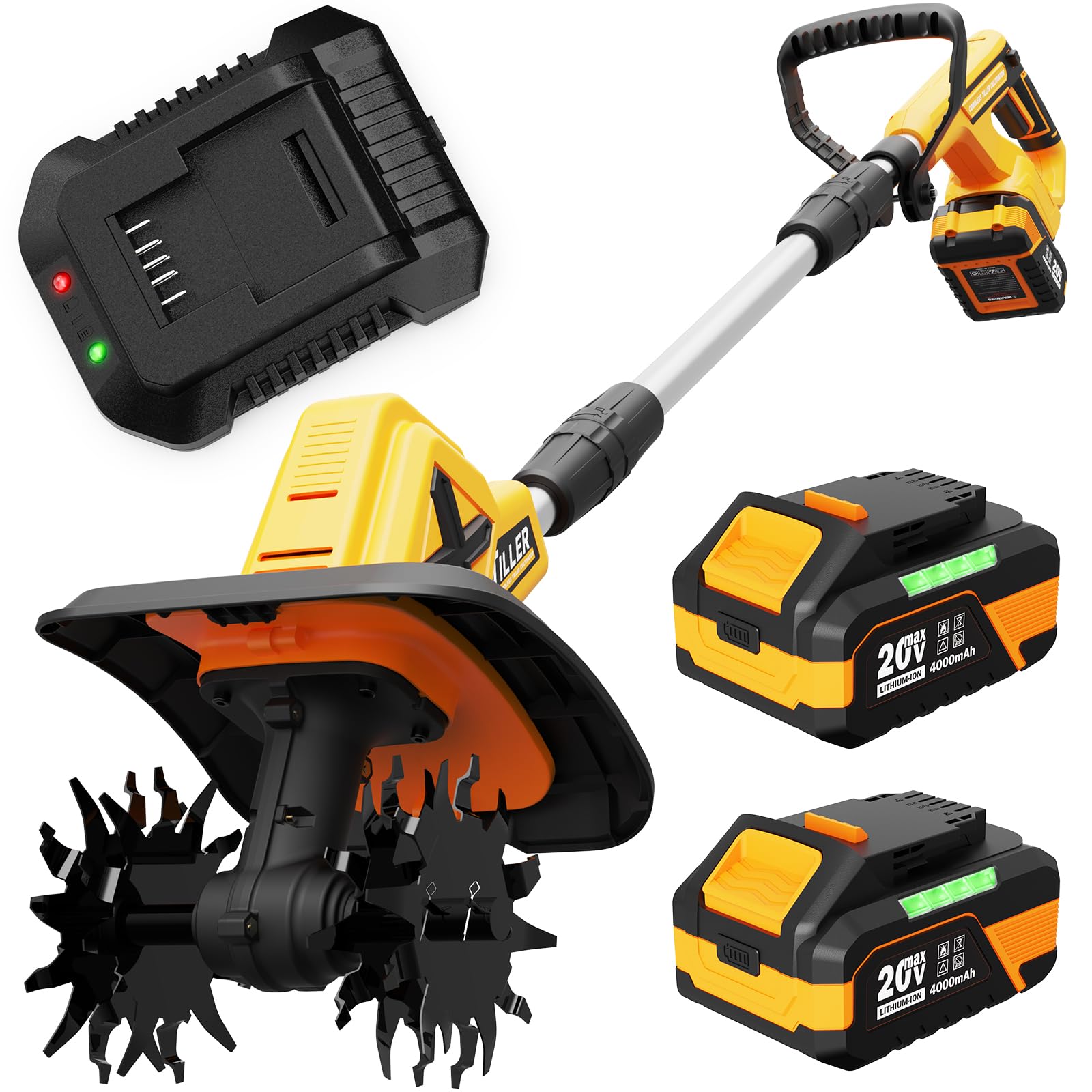 Grelawner 20V Cordless Tiller