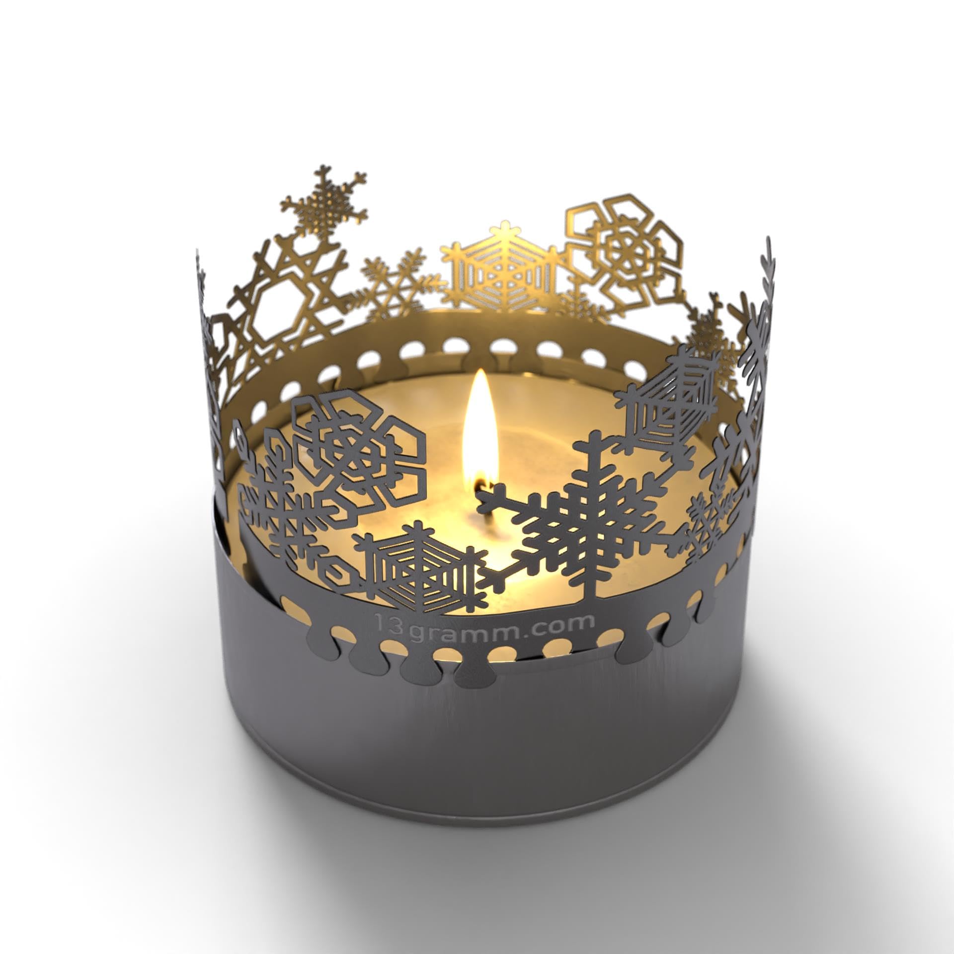 13Gramm Christmas - Snow Flakes Snow Flakes Shadow Play - Beautiful Candle Attachment | Winter Motifs, Christmas Decorations | Mesmerizing Shadow Projection