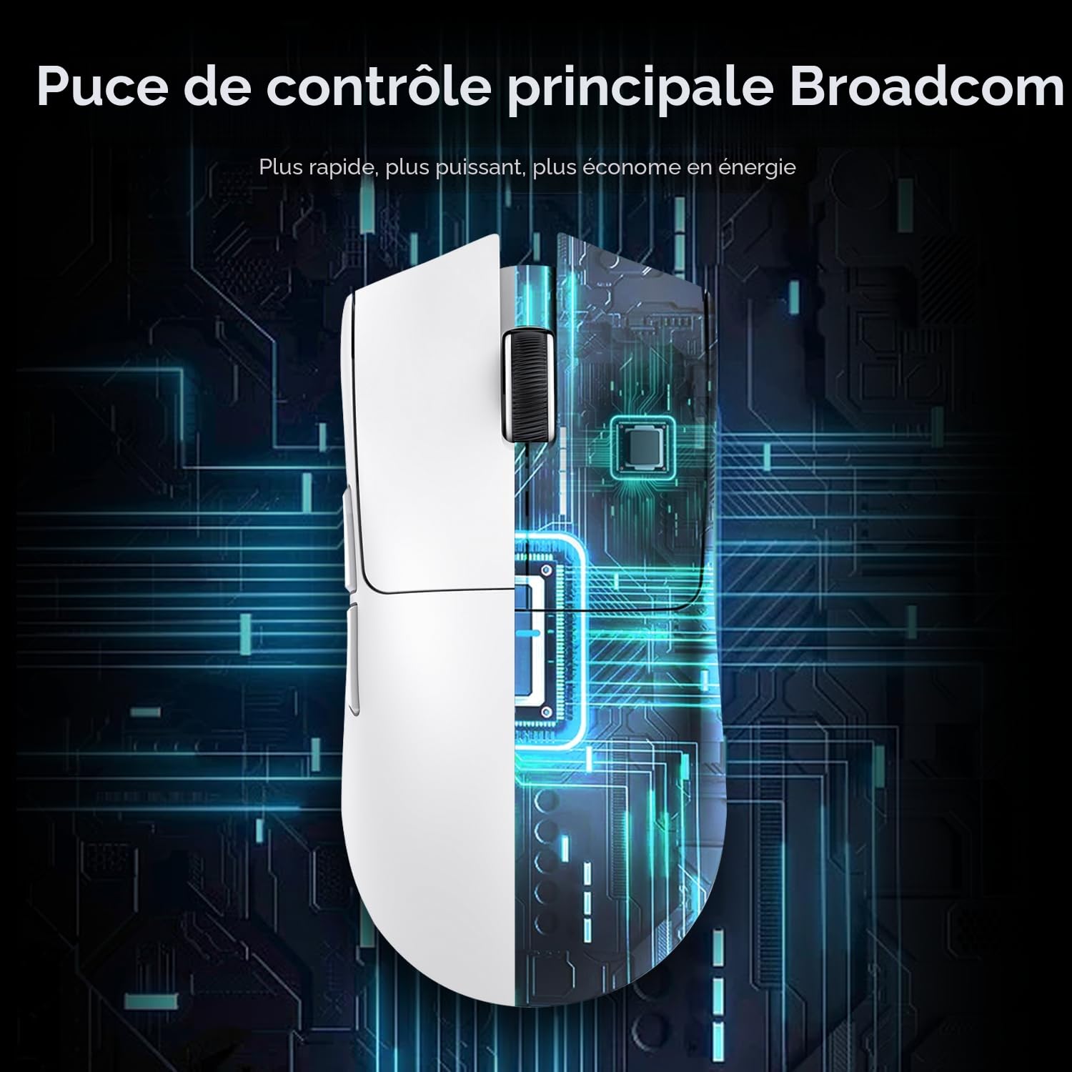 ATTACK SHARK X11 Souris de Jeu avec Station de Chargement magnétique, capteur de Jeu PixArt PAW3311, Souris de Jeu sans Fil/Filaire BT/2,4 G, 22 000 DPI, Souris de Bureau pour Win11/Xbox/PS/Mac Blanc
