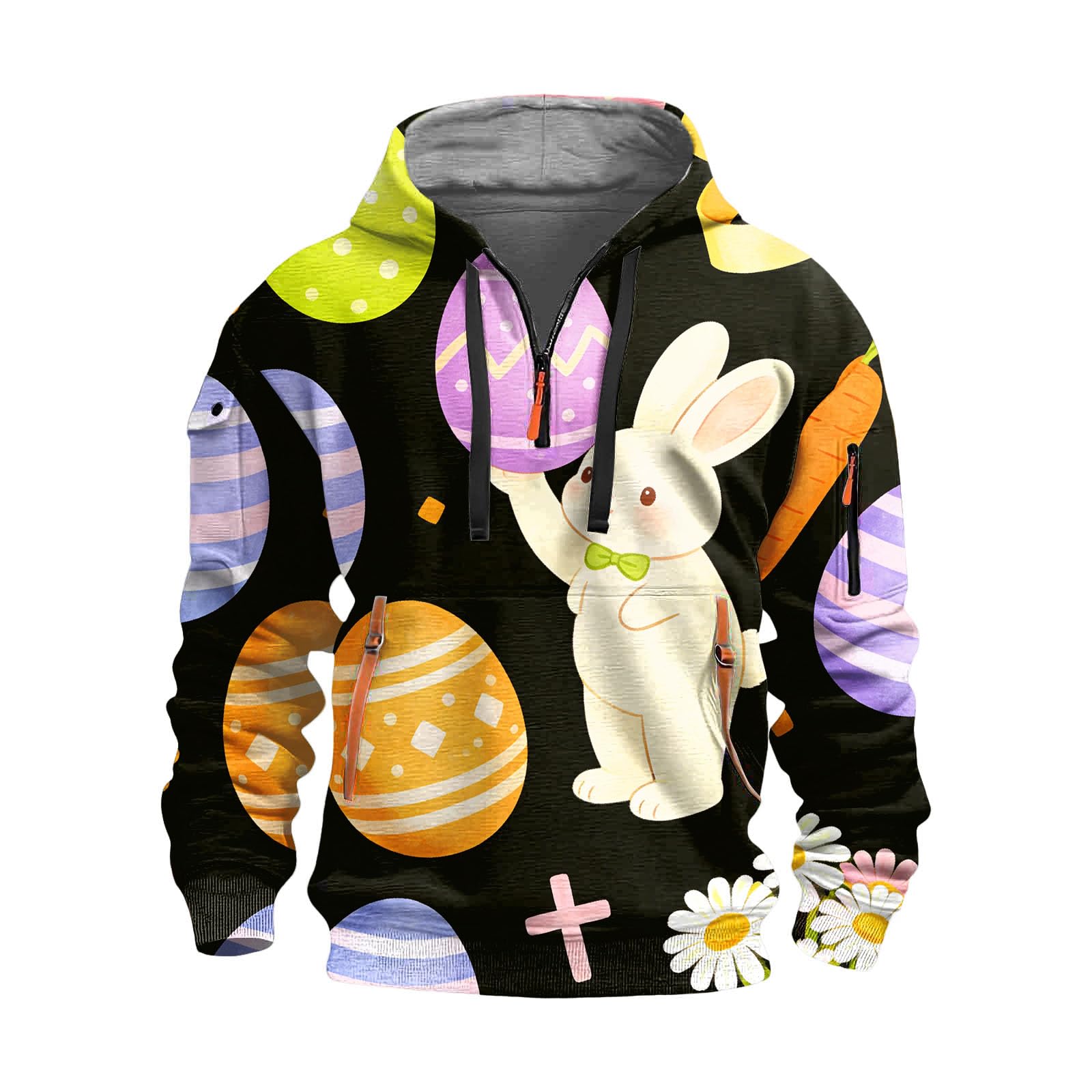 Chaquetones Hombre Invierno Sudadera con Capucha De Tela, Informal, Moderna Y Estampado Completo para Sudaderas Cremallera (Pp1, L) Ropa Verano Pijama Parejas Camisa Manga Larga Deporte