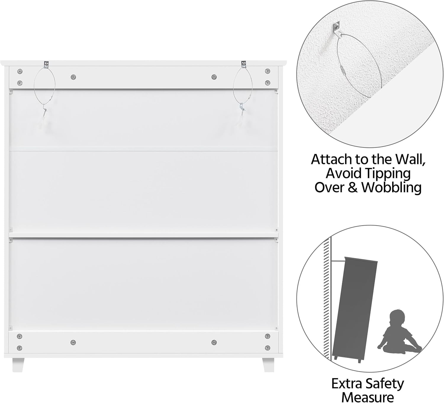 Yaheetech Shoe Cabinet, 4-Tier Shoe Storage Cabinet with Drawer & Adjustable Shelves, Wooden Shoe Rack Organizer with Louvered Doors for Entryway, Hallway, Closet, Living Room, White