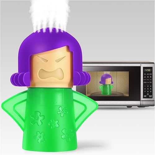 Miniatura 9 de Spardar Angry Mama - Limpiador a vapor para horno de microondas, paquete de 2 limpiadores de microondas para cocinas, la manera divertida y fácil de