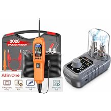 KM50 Upgrade of KM10 Power Circuit Probe Kit with KS40 Spark Plug Tester Dual Hole, 06000RPM Adjustable, Real-Load Ignition Coil & Misfire Tool for 12V Gas Engines