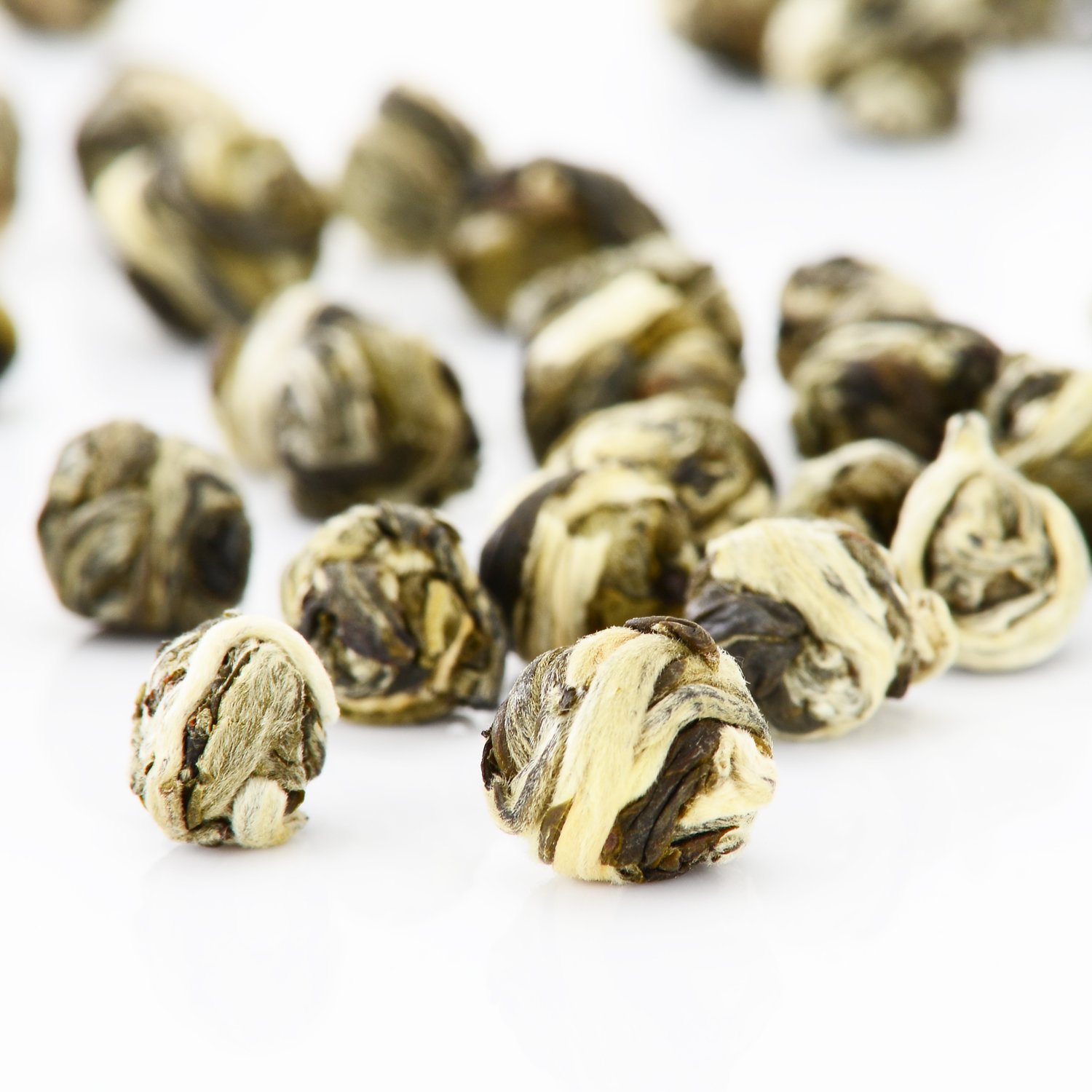 Yimi Jasmine Dragon Pearls Green Tea Organic Dried Jasmine Flower Loose Leaf Green Tea Chinese Herbal Tea,7.8 Oz, Ideal for Gift