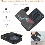 3 in 1 Charging Station for Samsung Android: Wireless Phone and Watch Charger for Galaxy S25 Ultra/S24/S23/Z Fold, Wireless Charger Stand for Galaxy Watch 9/8/7/6/5 Earbuds 3/2/Pro (White)