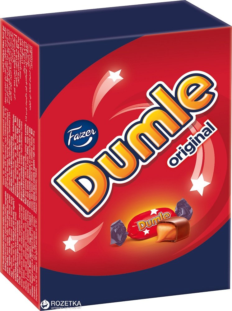 Fazer Dumle Original Lot de 12 boîtes de chocolat au lait au caramel doux 150 g