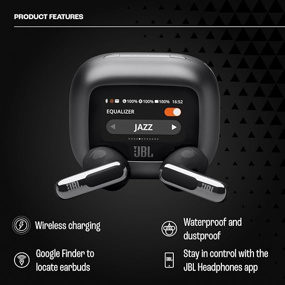 JBL Live Flex 3, Kablosuz Kulakiçi Kulaklık, Siyah