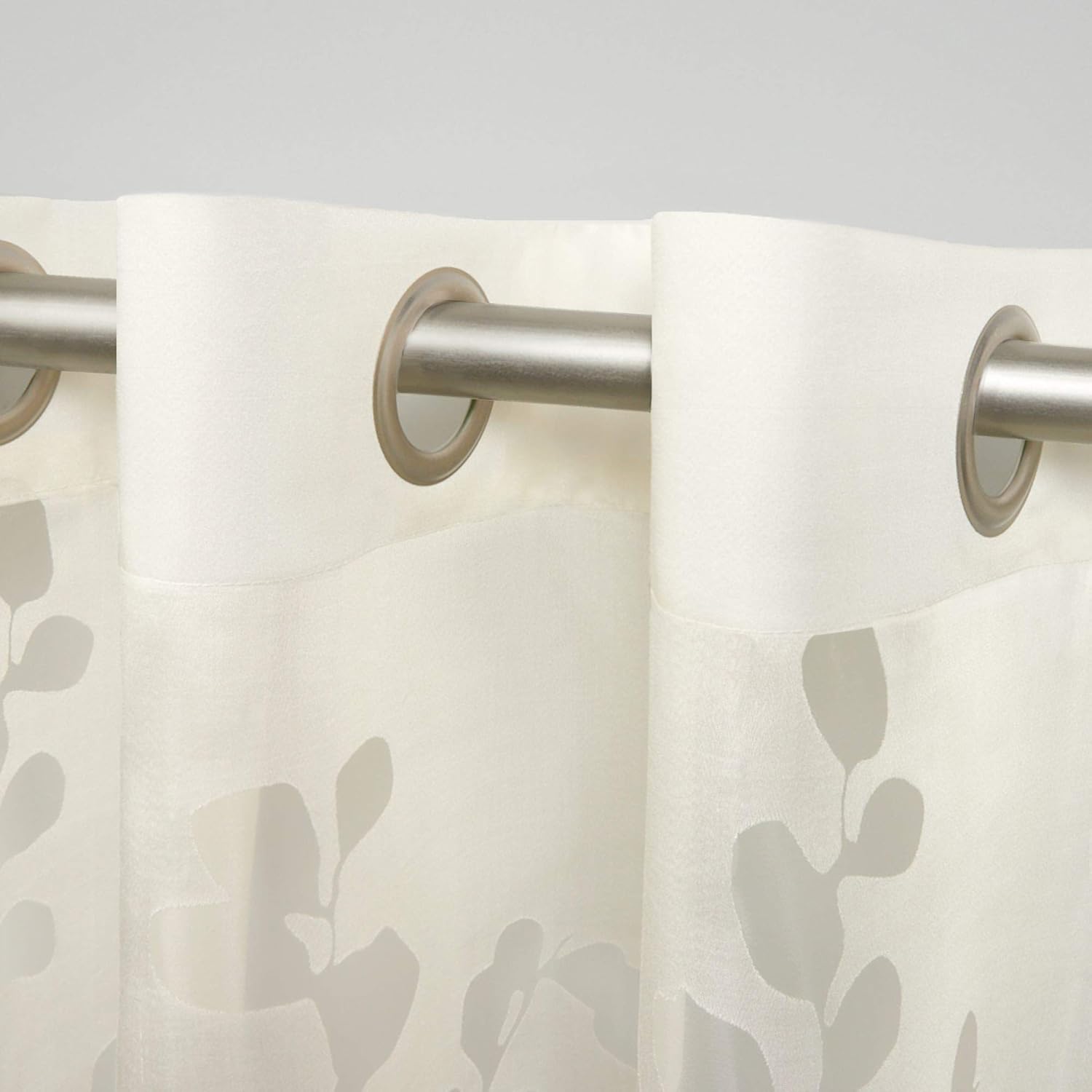 Exclusive Home Peconic Light Filtering Back Tab Rod Pocket Curtain Panel Pair, 54"x84", Ivory