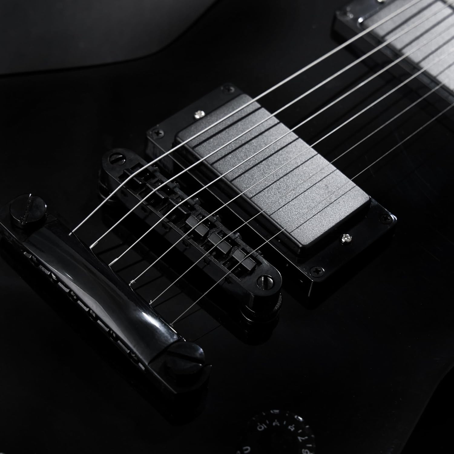 Firefly FFLX Solid Body Electric Guitar,Mahogany Guitar body,Stainless steel and ball end frets,rosewood fretboard(Gloss Black Color).