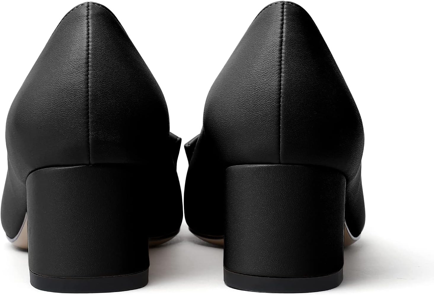 YODEKS Women's Chunky Heel Pumps Low Block Heel Pointed Toe Slip on Dress Pump Shoes for Work Casual Daily Life Party Dress Shoes