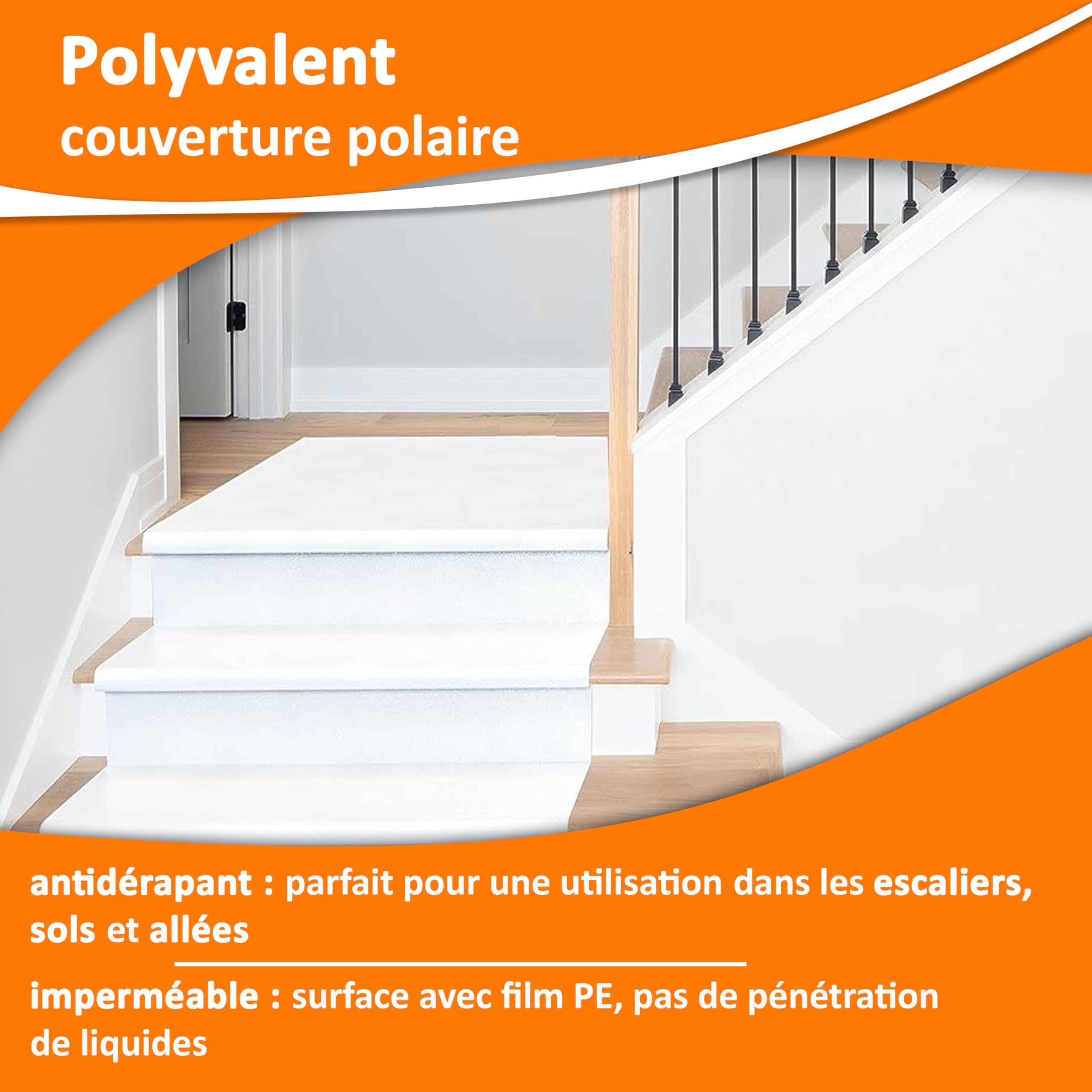 easyliner® non-tissé de peintre avec revêtement adhésif - 25 m² - Qualité supérieure - Poids: 160 g/m² - Protection parfaite pour les revêtements de sol (rouleau de 25 m²)