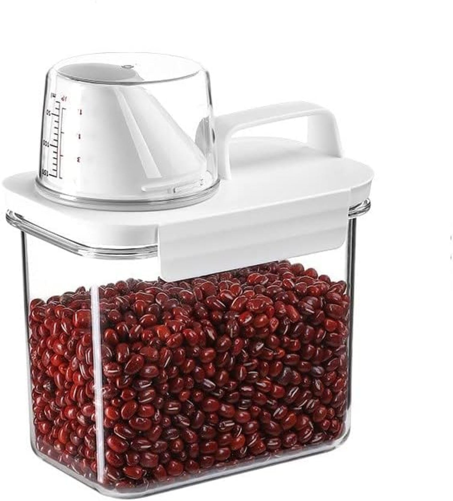 Rice bucket vacuum single person living rice storage container rice bucket with rice cylinder vacuum rice cylinder fashionable rice cylinder transparent (1800ML)