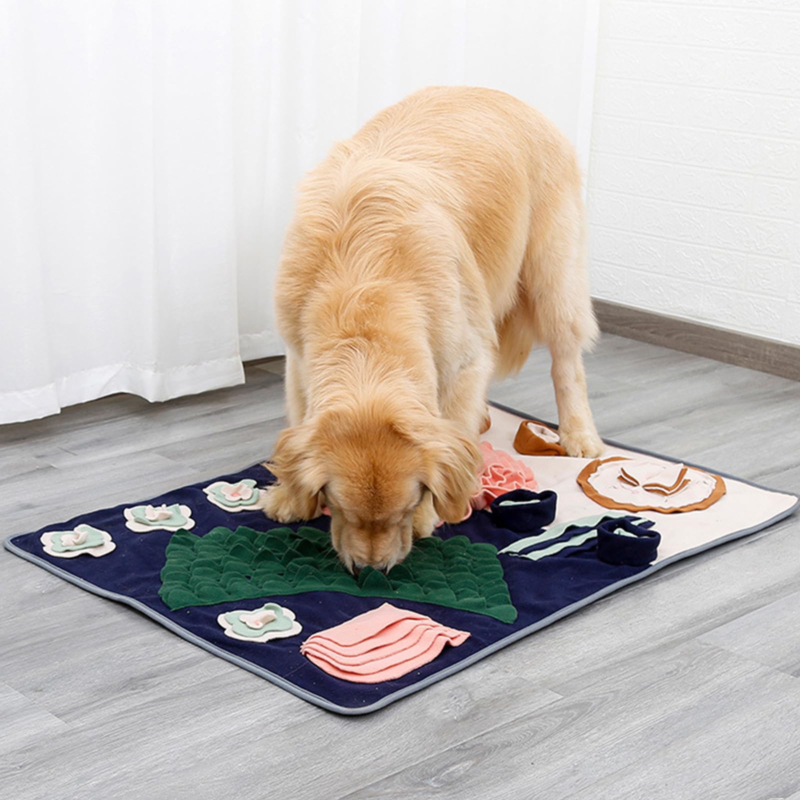 Tappeto Olfattivo Cane, 104X73cm Tappetino Olfattivo Cane Pieghevole, Lavabile Sniffing Fun Mat,Il Tappetino Olfattivo per Cani Giochi Interattivi Attivazione Mentale Cane
