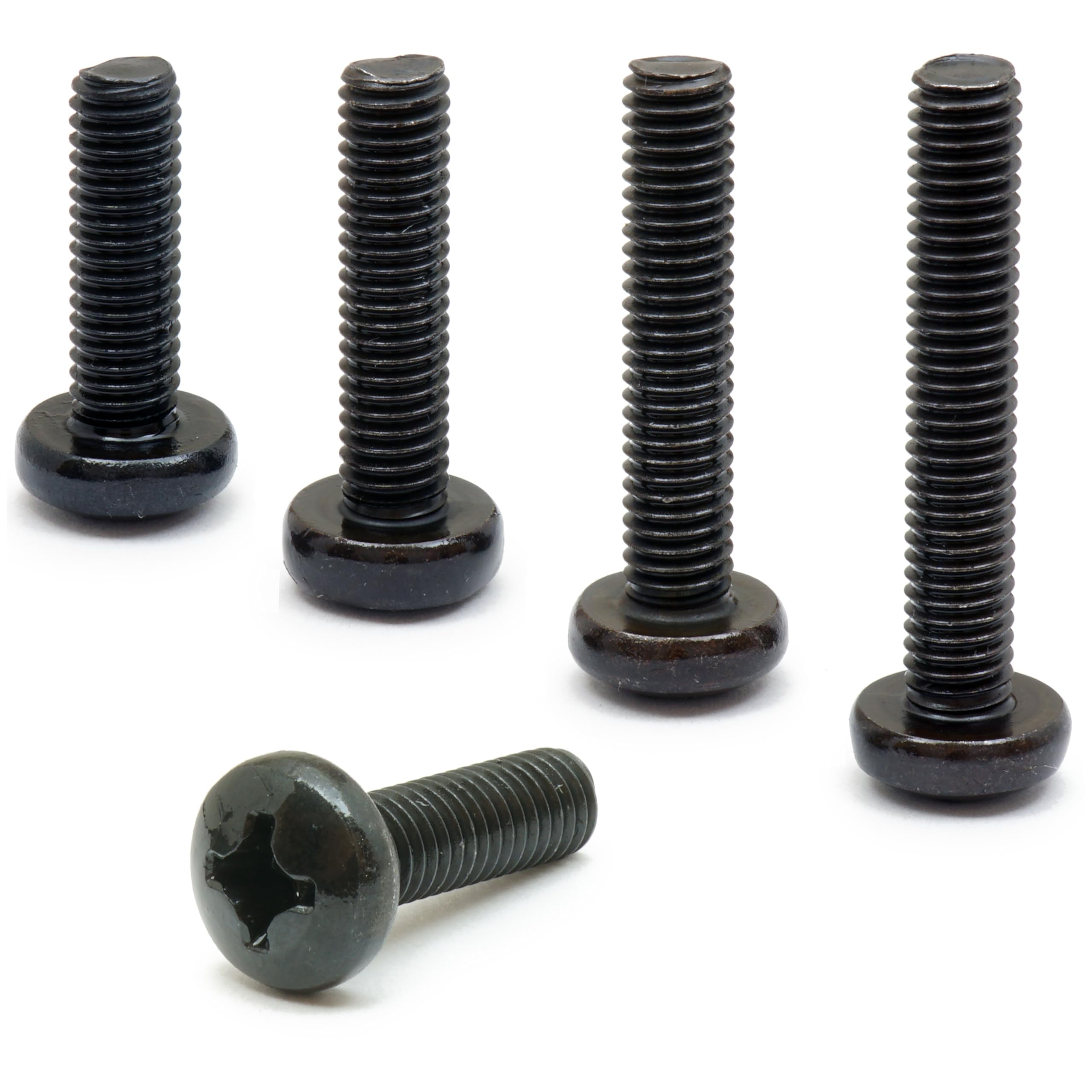 MonsterBolts - M5 x 8mm Phillips Pan Head, DIN 7985A, Alloy Steel, Black Oxide, 25 Pack