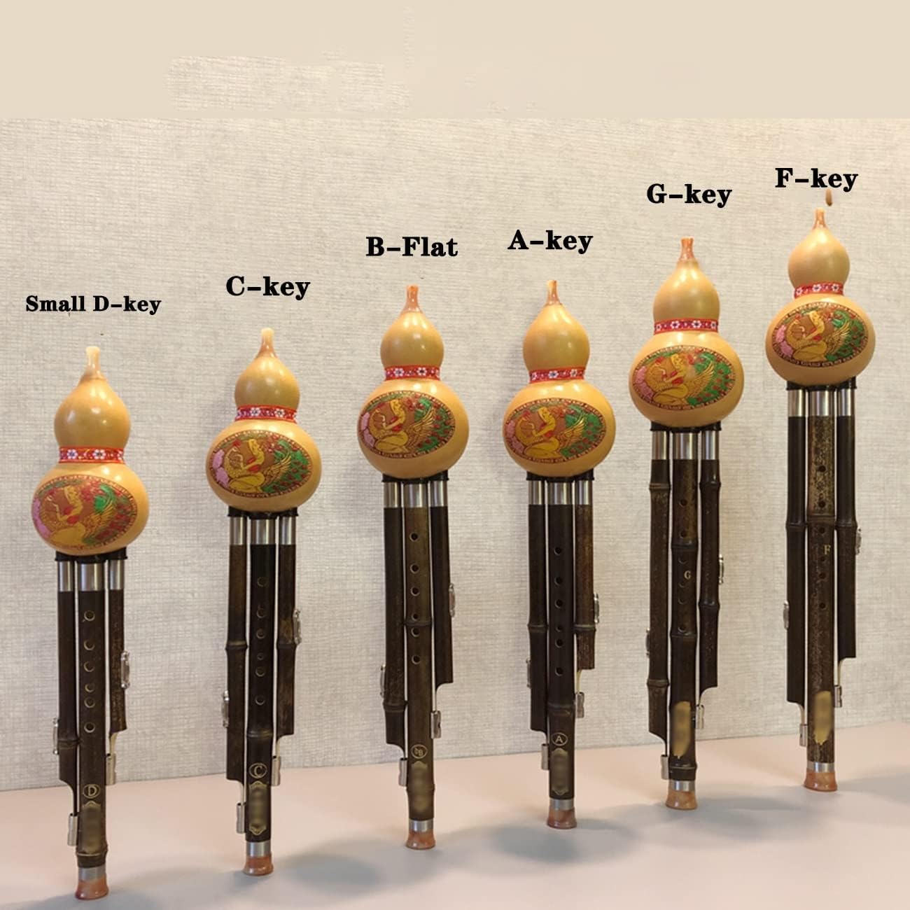 Flet Z Dyni Dla Początkujących Instrument Muzyczny Do Gry Na Hulusi W Tonacji C-dur B W Tonacji A Trójtonowy Flet Z Dyni Łatwy Do Nauczenia Trwały Prezent W Postaci Fletu, Brown, F-key