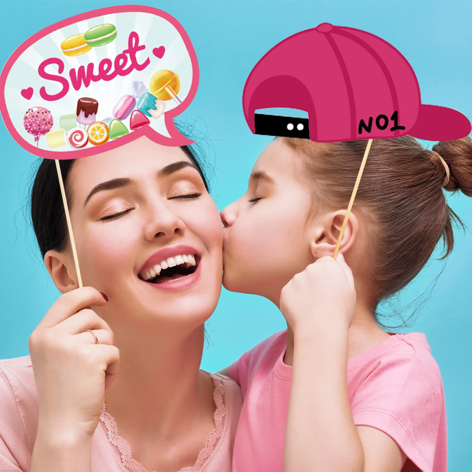 25 Süßigkeiten-Fotoautomaten-Requisiten – Für Candyland-Partys, Geburtstag, Selfie & Deko