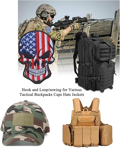 Miniatura 7 de 2 parches de bandera de AliPlus de España, parches de calavera bordados, tácticos, militares, moral, parche con gancho y bucle