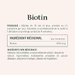 NATURE'S BOUNTY Biotine, 1000 mcg, Aide à Métaboliser les Nutriments, Taille Économique, Comprimés Enrobés, 72.2 g