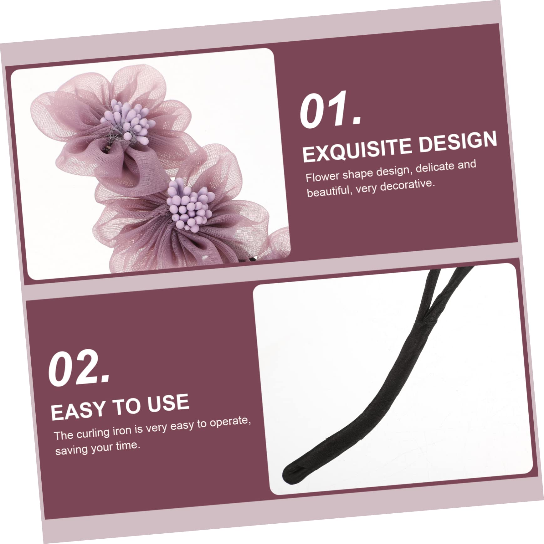 Ipetboom 4 Set Di Strumenti Per Chignon Bigodini Facili Da Usare Elastici Per A Forma Di Fiore 3 Pezzi*4