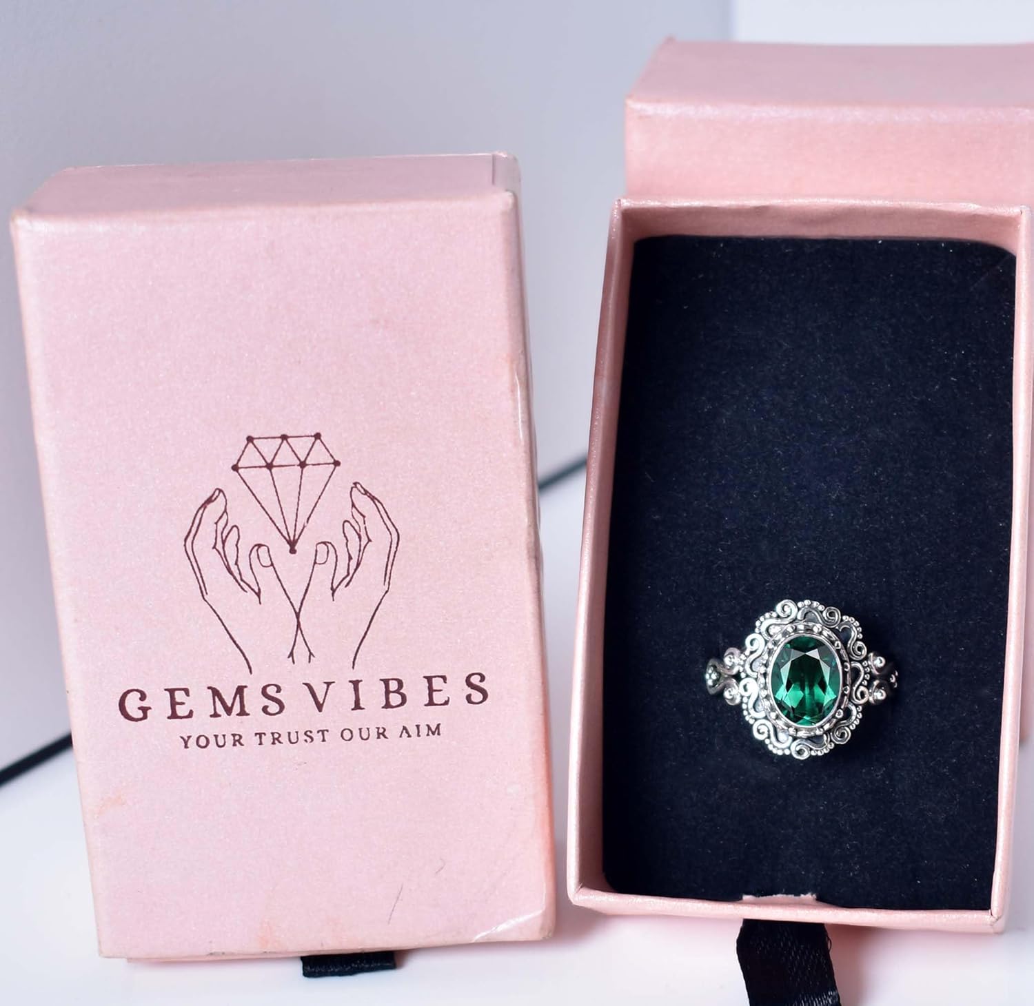 925 Sterling Silver Statement Ring Oval Gemstone Ring For Women Birthday Gift Jewelry Beautiful Designer Ring Handmade Ring By GEMS VIBES