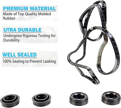VS50741R VS50563 Engine Valve Cover Gasket Set | Fit for 2006-2015 Honda Civic 2016-2017 HR-V 2013-2015 Acura ILX 1.8L 2.0L L4 12341RNAA01