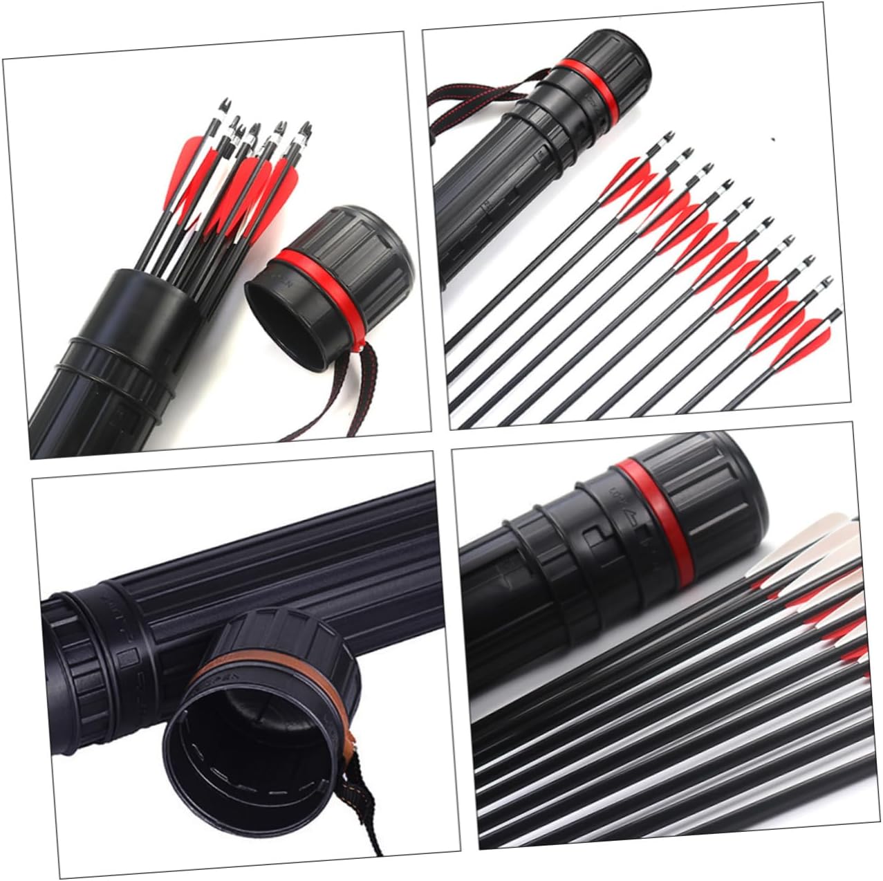 2pcs Adjustable Arrow Holder Tube Case for Hunting Accessories Durable Telescopic Design for Various Arrow Lengths Outdoor Sports and Competition Training