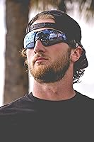 Vista 6 de Birdz Gafas Boogie de espuma negra acolchada para motocicleta, esquí, paracaidismo, 2 pares con espejo azul y lentes antiniebla amarillas