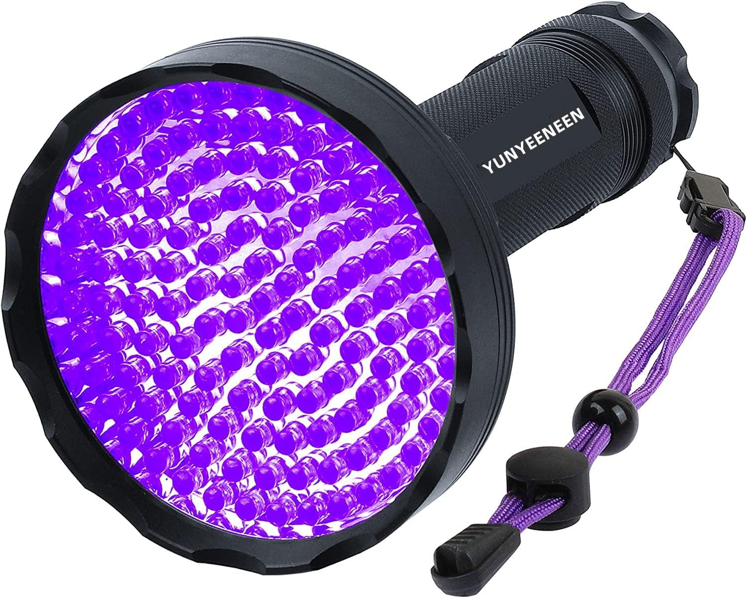 YUNYEENEEN uvMonster UV Blacklight Flashlight, Super Bright 128 LED Pet Dog Cat Urine Detector light Flashlight for Pet Urine Stains, UV Black light Flashlight for Bed Bugs, Scorpions Hunting