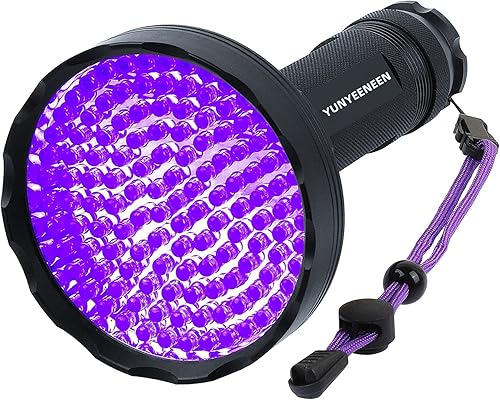 Linterna de luz negra UV, súper brillante, 128 LED, para mascotas, perros, gatos, orina, para manchas de orina de mascotas, linterna de luz negra UV