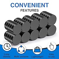 Vista 7 de TRYMAG Imanes pequeños para refrigerador de tierras raras, 50 imanes de disco de neodimio fuertes de 0.394 x 0.118 in para nevera, pizarra blanca