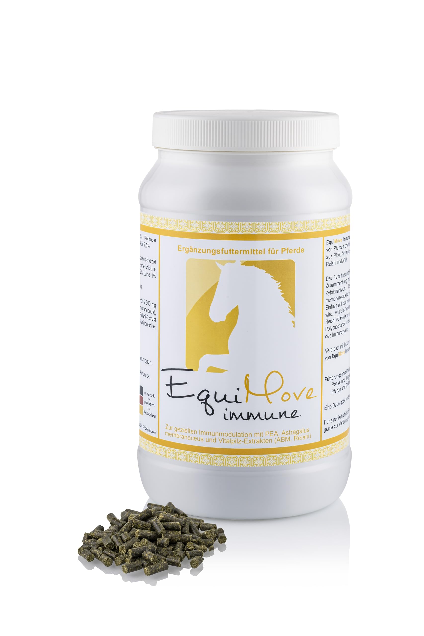 Immune (2X 1,5 kg) | unterstützt Immunsystem und Immunregulation | Immunkur mit PEA, Reishi, ABM und Astragalus | Ergänzung für Pferde