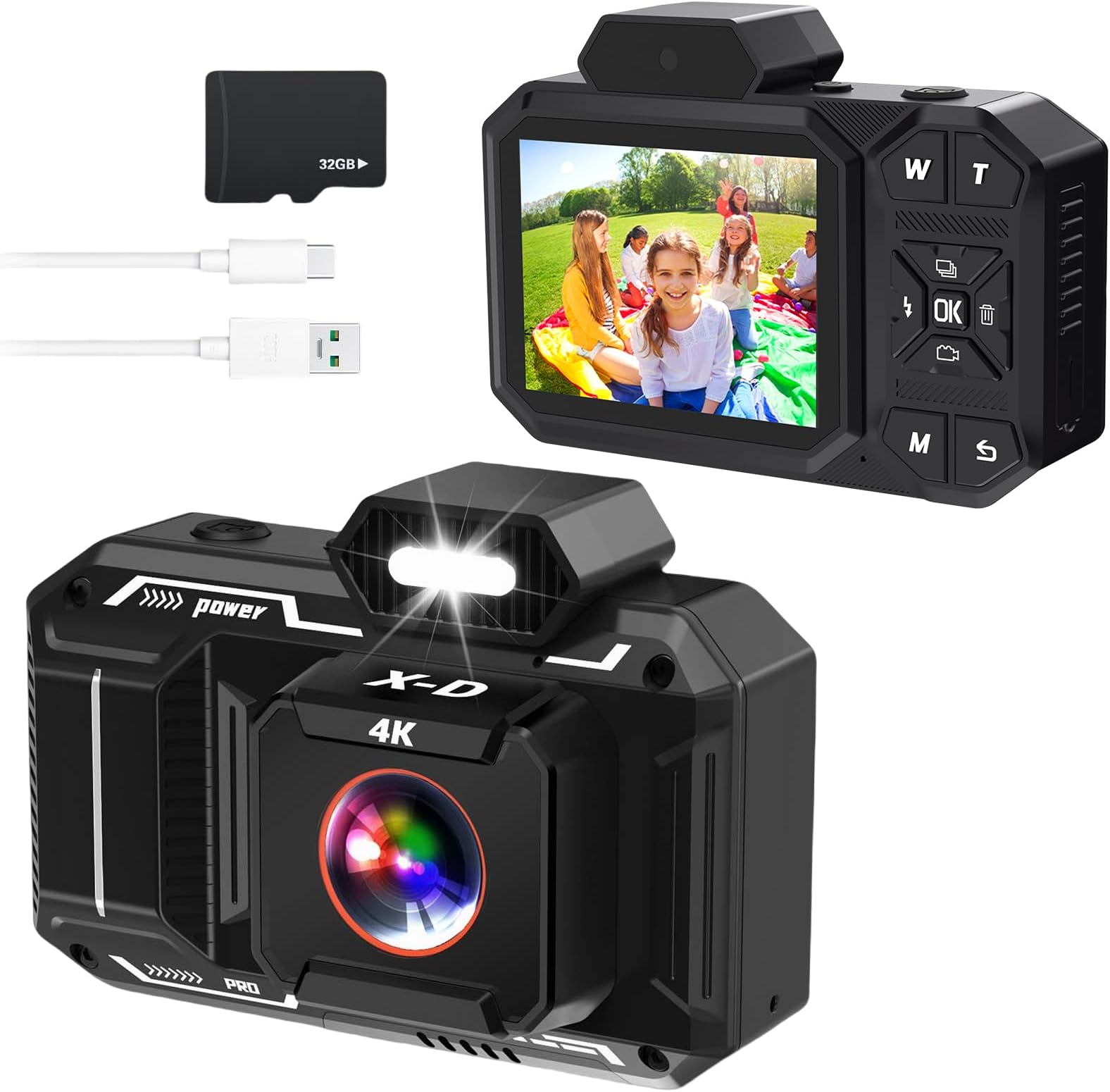 Appareil Photo Numérique, 4K 48MP Autofocus vidéo avec Carte 32G, 2.7