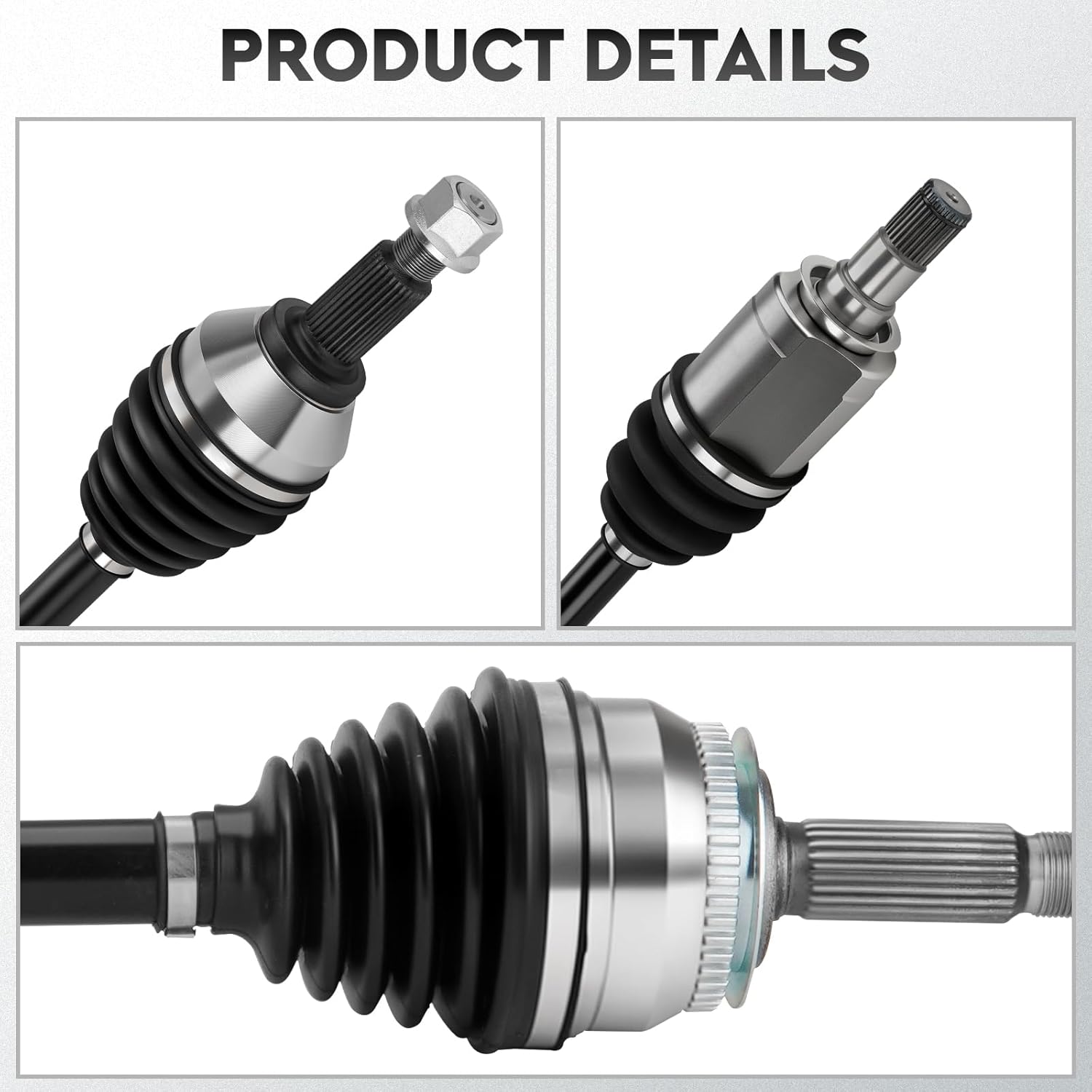 NEW Left & Right Front CV Axle Shaft Assembly fits for Nissan Pathfinder FWD 2013-2017 3.5L, for Infiniti JX35 2013, for QX60 14-15 (Before 09/2014) 3.5L, FWD Only, Driver & Passenger Side, 2-Pack