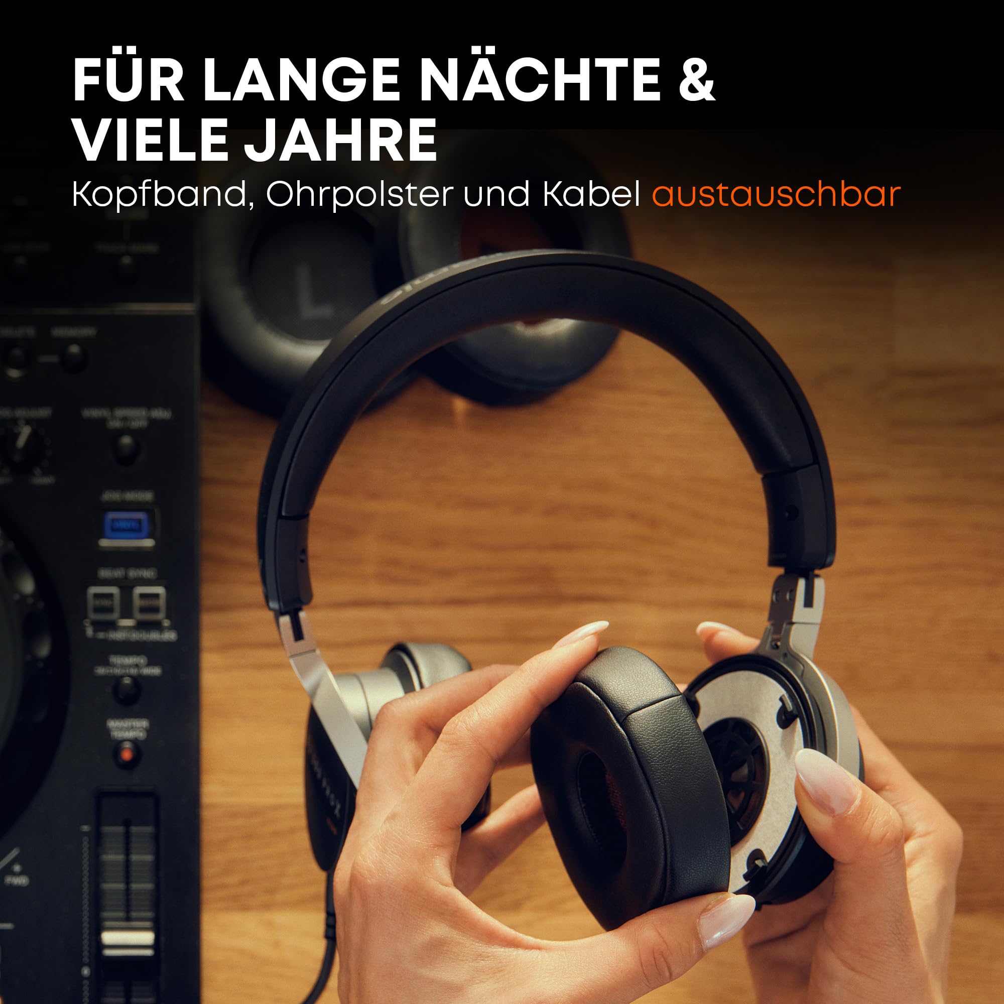 beyerdynamic DJ 300 PRO X CLUB Professioneller 2-in-1 DJ-Kopfhörer On-/Over-Ear-Wechsel als Flexibles Style- und Nutzungsfeature für Professionelle DJs
