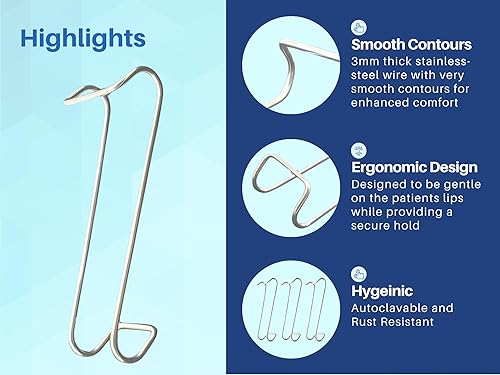 Miniatura 4 de ARTMAN INSTRUMENTS Dental Columbia - Retractor de mejillas – Juego de 3 abridores de boca de acero inoxidable, autoclave para blanqueamiento dental