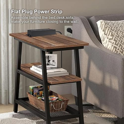 Miniatura 7 de Enchufe múltiple con USB C de 20 W, tira de alimentación montada en la pared debajo del escritorio, cable de extensión con enchufe plano PD tipo C