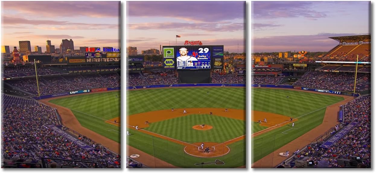 Missouri Sports Stadium Painting for Living Room Decoration, American Park Poster Prints on Canvas American Baseball Giclee Artwork Stretched and Frame 5 Panels Ready to Hang, 42" Wx20 H