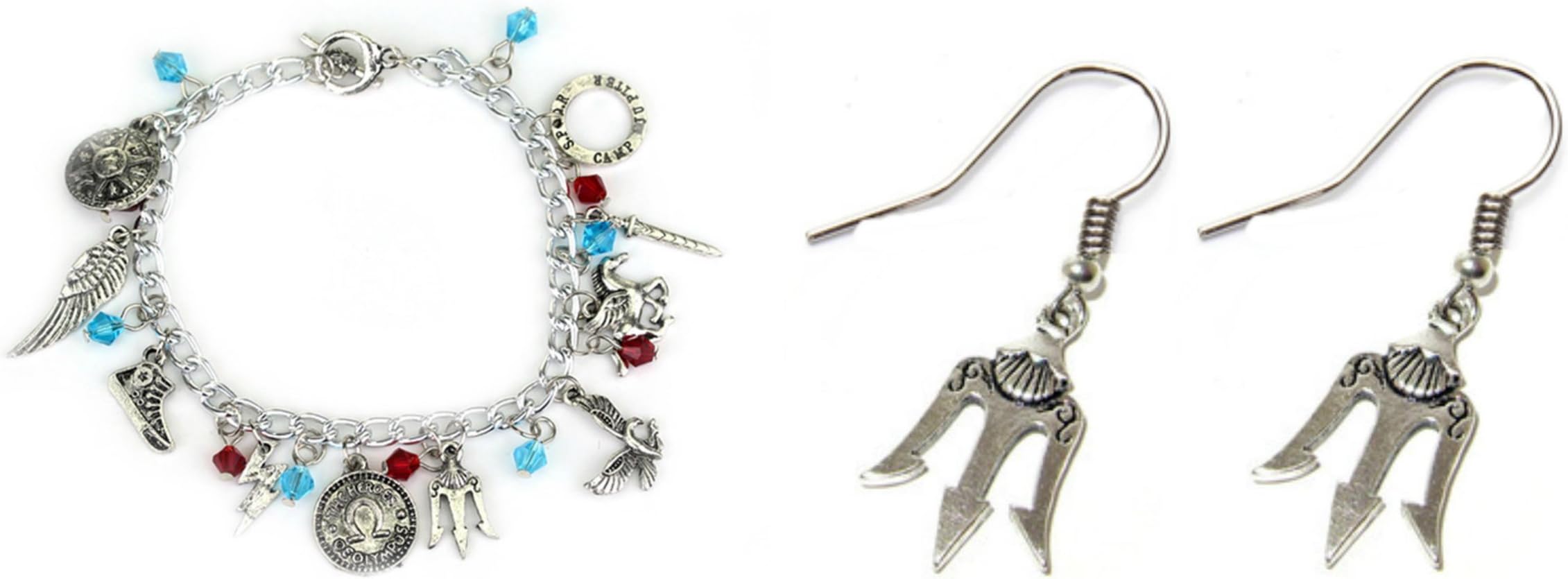 2 Pack Percy Jackson Earrings & Bracelet w/gift box from Outlander